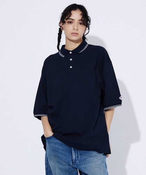 JEMORGAN(ジェーイーモーガン)の「【JEMORGAN LONG JOHNS/ジェーイーモーガンロングジョーンズ】T/Cカノコ衿&袖口ラインポロ(ポロシャツ・メンズ・ブラック/ベージュ/ネイビー/オフホワイト・XL/M/L)」の4枚目の写真