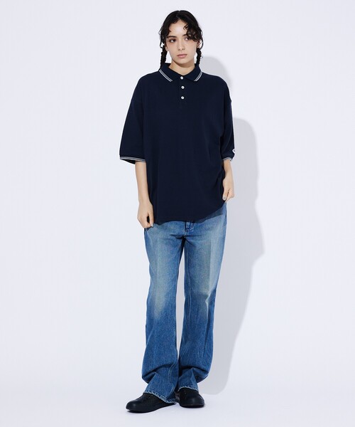 JEMORGAN(ジェーイーモーガン)の「【JEMORGAN LONG JOHNS/ジェーイーモーガンロングジョーンズ】T/Cカノコ衿&袖口ラインポロ(ポロシャツ・メンズ・ブラック/ベージュ/ネイビー/オフホワイト・XL/M/L)」の5枚目の写真
