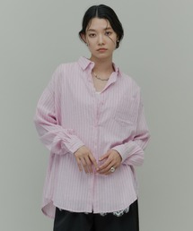 Linen Stripe Loose Shirt / リネンストライプルーズシャツ