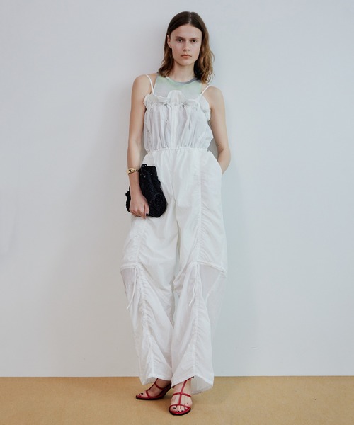 セール】Frill Bust 2WAY Romper/フリルバスト2WAYロンパース（つなぎ