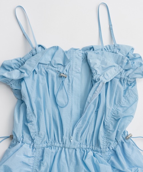 MAISON SPECIAL（メゾンスペシャル）の「Frill Bust 2WAY Romper/フリルバスト2WAYロンパース（つなぎ/オールインワン・レディース・ブラック/ブルー/ホワイト・36/38）」の9枚目の写真