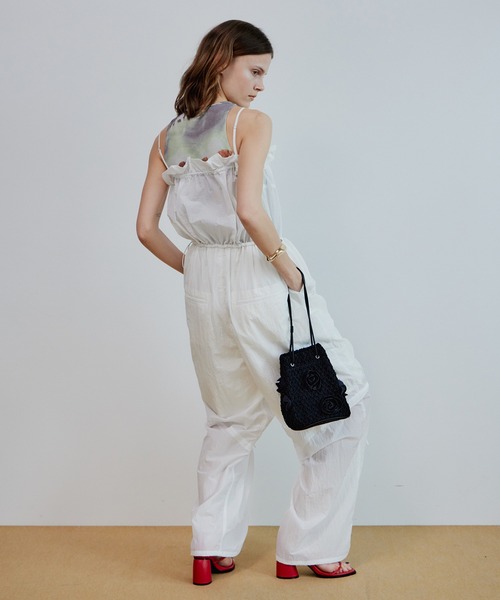 MAISON SPECIAL（メゾンスペシャル）の「Frill Bust 2WAY Romper/フリルバスト2WAYロンパース（つなぎ/オールインワン・レディース・ブラック/ブルー/ホワイト・36/38）」の4枚目の写真