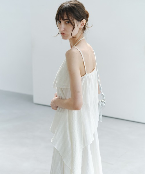 tageechita(タジチタ)の「【tageechita】ニュアンスレイヤード ノースリーブトップス(キャミソール・レディース・ライトブルー/アイボリー・L/M/S)」の17枚目の写真