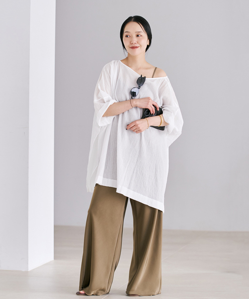 plage(プラージュ)の「Voil Poncho ブラウス(シャツ/ブラウス・レディース・ホワイト/ブラック・FREE)」の15枚目の写真