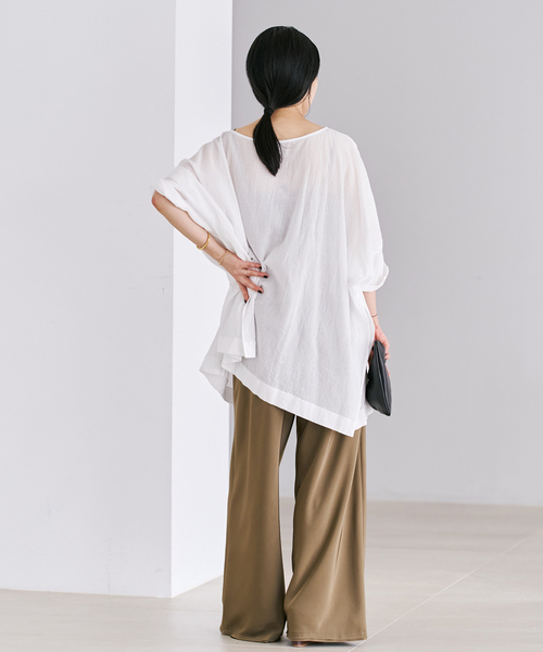 plage(プラージュ)の「Voil Poncho ブラウス(シャツ/ブラウス・レディース・ホワイト/ブラック・FREE)」の17枚目の写真