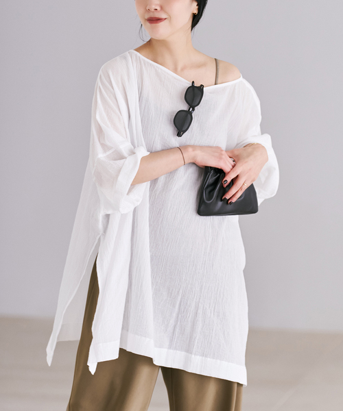 plage(プラージュ)の「Voil Poncho ブラウス(シャツ/ブラウス・レディース・ホワイト/ブラック・FREE)」の19枚目の写真