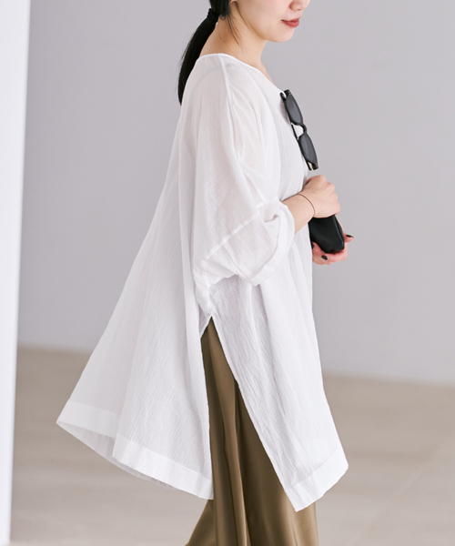 plage(プラージュ)の「Voil Poncho ブラウス(シャツ/ブラウス・レディース・ホワイト/ブラック・FREE)」の21枚目の写真