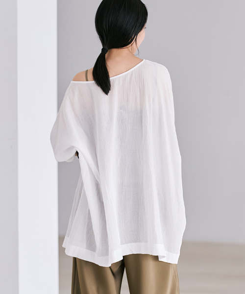 plage(プラージュ)の「Voil Poncho ブラウス(シャツ/ブラウス・レディース・ホワイト/ブラック・FREE)」の22枚目の写真