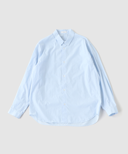 ATON(エイトン)の「ATON(エイトン) SHRINK COTTON LAWN OVERSIZED SHIRT(シャツ/ブラウス・メンズ・ライトブルー/グリーン/ベージュ・6/4)」の3枚目の写真
