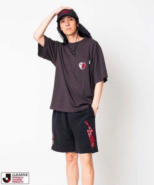 FREAK'S STORE(フリークスストア)の「J.LEAGUE×FREAK'S STORE 別注 SUPPORTERS NYLON SHORTS【鹿島アントラーズ】(その他パンツ・メンズ・チャコールグレー/ブラック・LARGE/MEDIUM/SMALL)」の5枚目の写真