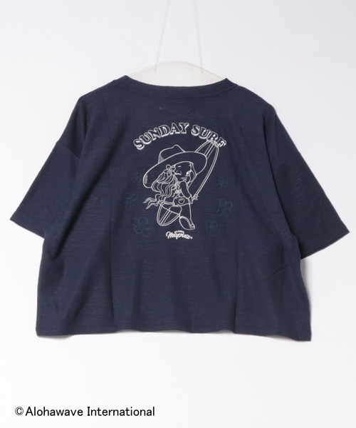 Kahiko(カヒコ)の「【Kahiko】ALOHA MAPUA クーオコアTシャツ(Tシャツ/カットソー・レディース・ホワイト/アイボリー/ベージュ/ネイビー・FREE)」の4枚目の写真