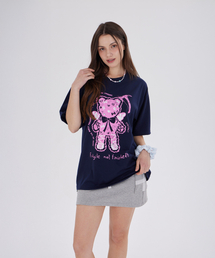 ANGEL HAMMER BEAR T-SHIRT(NAVY)