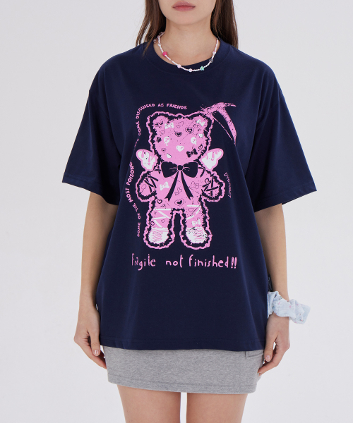 DYSFUNCT(ディスファンクト)の「ANGEL HAMMER BEAR T-SHIRT(NAVY)(Tシャツ/カットソー・レディース・その他・SMALL/MEDIUM/LARGE)」の3枚目の写真