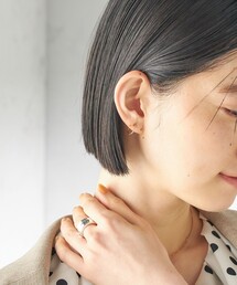 ステンレス ジルコニア ミニ フープ ピアス