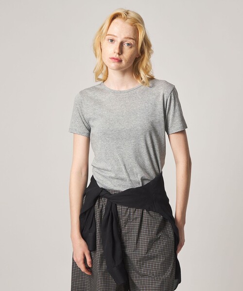 Steven Alan(スティーブンアラン)の「<Steven Alan>ラメジャージー シェルタック プルオーバー(Tシャツ/カットソー・レディース・ベージュ/ネイビー/グレー系・FREE)」の2枚目の写真