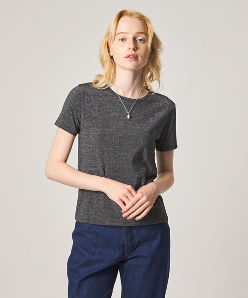 Steven Alan＞ラメジャージー シェルタック プルオーバー（Tシャツ