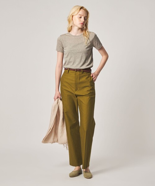 Steven Alan(スティーブンアラン)の「<Steven Alan>ラメジャージー シェルタック プルオーバー(Tシャツ/カットソー・レディース・ベージュ/ネイビー/グレー系・FREE)」の6枚目の写真