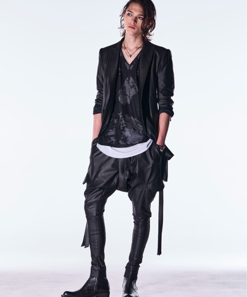 kiryuyrik（キリュウキリュウ）の「kiryuyrik/キリュウキリュウ/Emboss Silley Jersey Saruel Bondage Pants（その他パンツ・メンズ・ブラック・SMALL/MEDIUM/LARGE）」の7枚目の写真