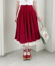 【サイズ展開/接触冷感】パニエサーキュラースカート/fint フィント