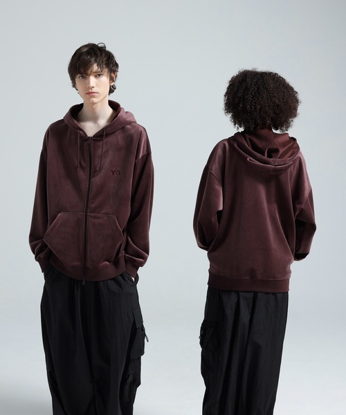 Y-3(ワイスリー)の「Y-3 VELVET CORDUROY ZIP HOODIE(パーカー・メンズ・バーガンディー・MEDIUM/SMALL)」の1枚目の写真