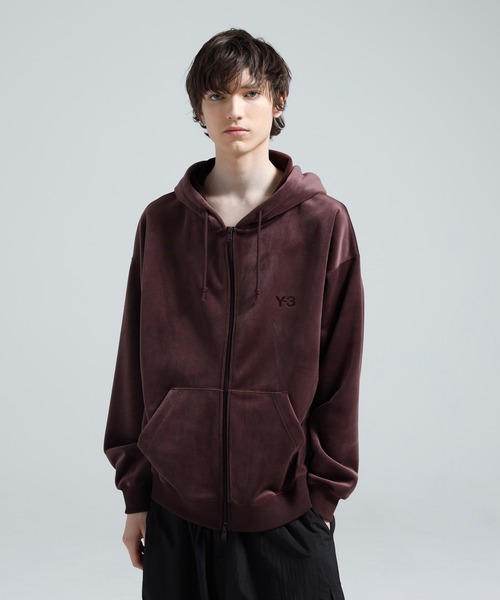 Y-3（ワイスリー）の「Y-3 VELVET CORDUROY ZIP HOODIE（パーカー・メンズ・バーガンディー・MEDIUM/SMALL/X-LARGE/LARGE/X-SMALL/XX-SMALL）」の3枚目の写真
