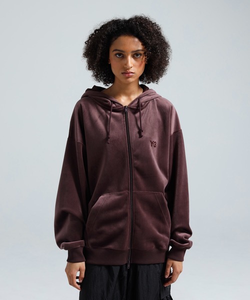 Y-3（ワイスリー）の「Y-3 VELVET CORDUROY ZIP HOODIE（パーカー・メンズ・バーガンディー・MEDIUM/SMALL/X-LARGE/LARGE/X-SMALL/XX-SMALL）」の2枚目の写真
