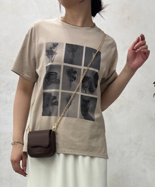Jena espace merveilleux(ジェナ エスパスメルヴェイユ)の「マルチプリントT(Tシャツ/カットソー・レディース・ベージュ/オフホワイト/ライトグレー・FREE)」の15枚目の写真