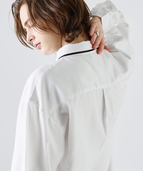 SOCCE（ソーシー）の「【防シワ】ウールミックスレギュラーカラーシャツ（シャツ/ブラウス・メンズ・サックスブルー/チャコール/ブラック/ホワイト・XL/M/S/L）」の8枚目の写真