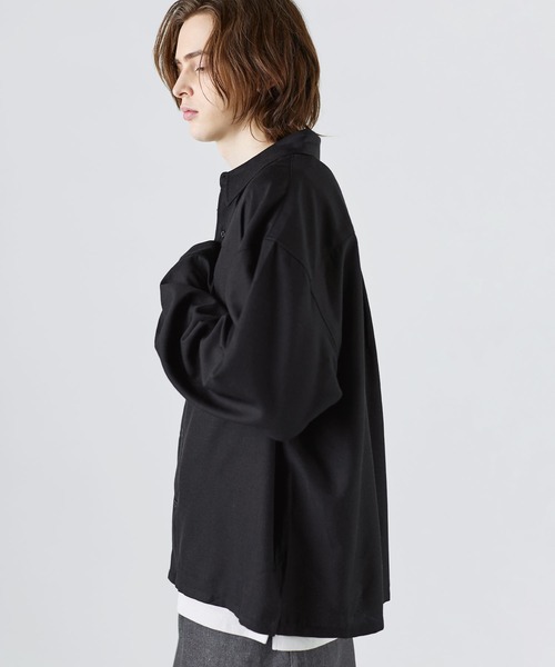 SOCCE（ソーシー）の「【防シワ】ウールミックスレギュラーカラーシャツ（シャツ/ブラウス・メンズ・サックスブルー/チャコール/ブラック/ホワイト・XL/M/S/L）」の14枚目の写真