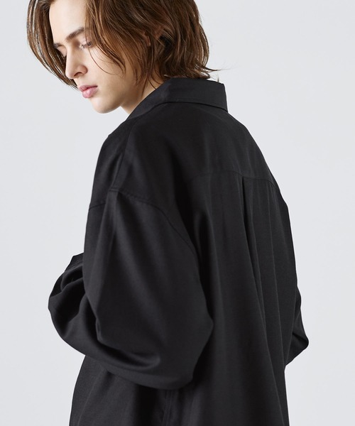 SOCCE（ソーシー）の「【防シワ】ウールミックスレギュラーカラーシャツ（シャツ/ブラウス・メンズ・サックスブルー/チャコール/ブラック/ホワイト・XL/M/S/L）」の16枚目の写真