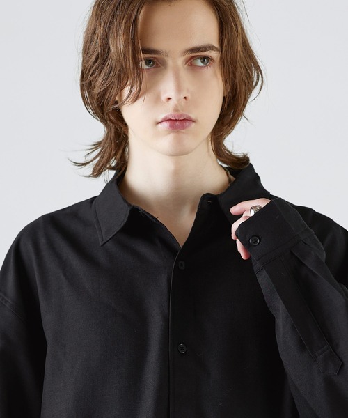 SOCCE（ソーシー）の「【防シワ】ウールミックスレギュラーカラーシャツ（シャツ/ブラウス・メンズ・サックスブルー/チャコール/ブラック/ホワイト・XL/M/S/L）」の18枚目の写真