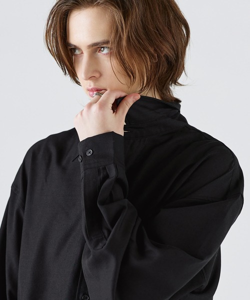 SOCCE（ソーシー）の「【防シワ】ウールミックスレギュラーカラーシャツ（シャツ/ブラウス・メンズ・サックスブルー/チャコール/ブラック/ホワイト・XL/M/S/L）」の19枚目の写真