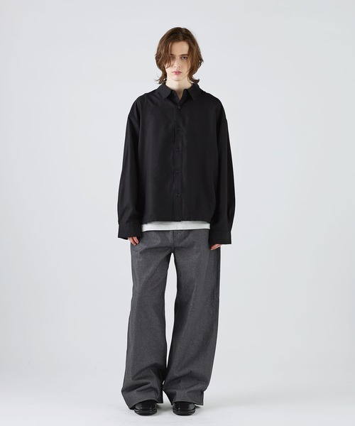 SOCCE（ソーシー）の「【防シワ】ウールミックスレギュラーカラーシャツ（シャツ/ブラウス・メンズ・サックスブルー/チャコール/ブラック/ホワイト・XL/M/S/L）」の22枚目の写真