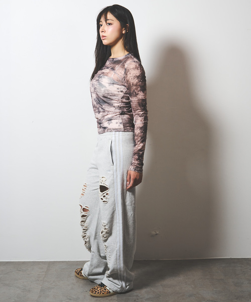 JOINT WORKS(ジョイントワークス)の「シャーリング シアートップス / J SHIRRING SHEER TOPS(Tシャツ/カットソー・レディース・ベージュ系その他/ブルー・FREE)」の22枚目の写真