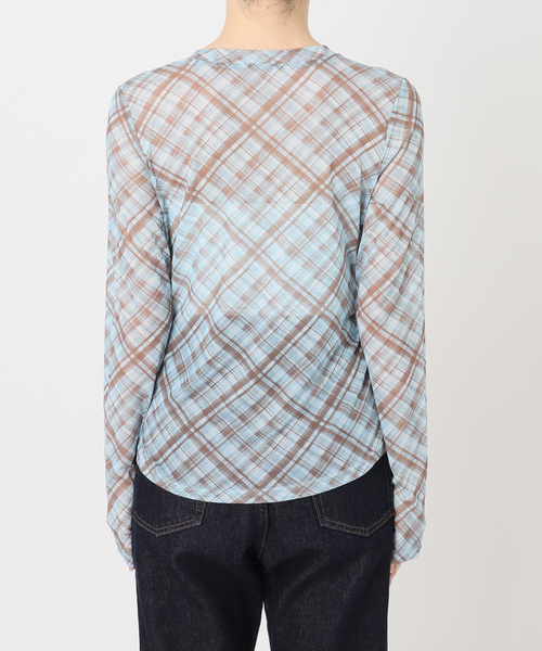 JOINT WORKS(ジョイントワークス)の「シャーリング シアートップス / J SHIRRING SHEER TOPS(Tシャツ/カットソー・レディース・ベージュ系その他/ブルー・FREE)」の15枚目の写真