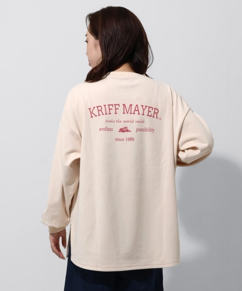 KRIFF MAYER Lady's Collection(クリフメイヤーレディースコレクション)の「もちのび -TOUGH & WARM-PTゆるT(Tシャツ/カットソー・レディース・グレー/ナチュラル/その他5/ブルー/キャメル/カラフル/チャコール・LARGE/MEDIUM)」の4枚目の写真