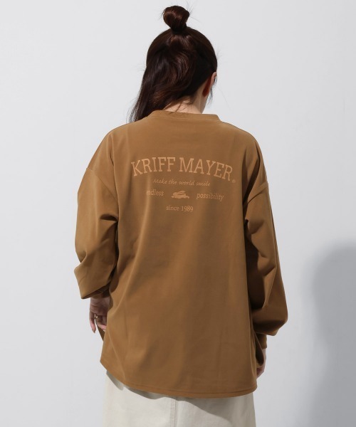 KRIFF MAYER Lady's Collection(クリフメイヤーレディースコレクション)の「もちのび -TOUGH & WARM-PTゆるT(Tシャツ/カットソー・レディース・グレー/ナチュラル/その他5/ブルー/キャメル/カラフル/チャコール・LARGE/MEDIUM)」の5枚目の写真