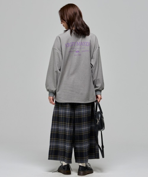 KRIFF MAYER Lady's Collection(クリフメイヤーレディースコレクション)の「もちのび -TOUGH & WARM-PTゆるT(Tシャツ/カットソー・レディース・グレー/ナチュラル/その他5/ブルー/キャメル/カラフル/チャコール・LARGE/MEDIUM)」の16枚目の写真