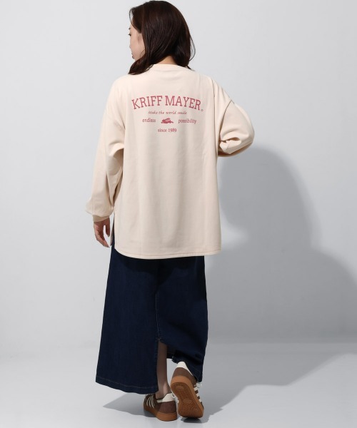 KRIFF MAYER Lady's Collection(クリフメイヤーレディースコレクション)の「もちのび -TOUGH & WARM-PTゆるT(Tシャツ/カットソー・レディース・グレー/ナチュラル/その他5/ブルー/キャメル/カラフル/チャコール・LARGE/MEDIUM)」の21枚目の写真