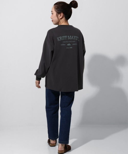 KRIFF MAYER Lady's Collection(クリフメイヤーレディースコレクション)の「もちのび -TOUGH & WARM-PTゆるT(Tシャツ/カットソー・レディース・グレー/ナチュラル/その他5/ブルー/キャメル/カラフル/チャコール・LARGE/MEDIUM)」の22枚目の写真