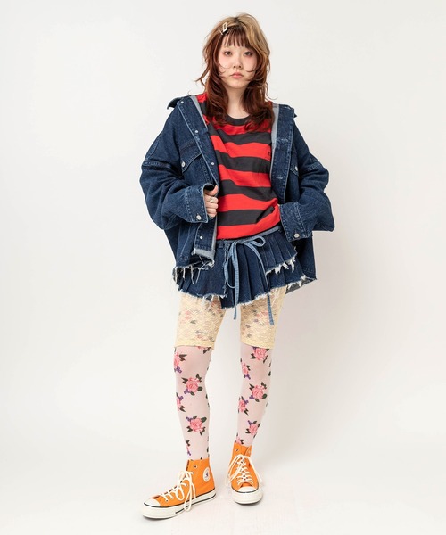 RNA(アールエヌエー)の「J2195 ワイドBIG Gジャン(デニムジャケット・レディース・ダークインディゴブルー・MEDIUM)」の5枚目の写真