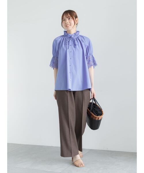 Te chichi(テチチ)の「【通気性/UVカット/イージーケア】麻混プリペライージーワイドパンツ(セットアップ可)(その他パンツ・レディース・ブラウン/ブラック・F)」の16枚目の写真