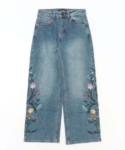 Desigual(デシグアル)の「フラワー柄デニムパンツ(デニムパンツ・レディース・ブルー・34)」の1枚目の写真