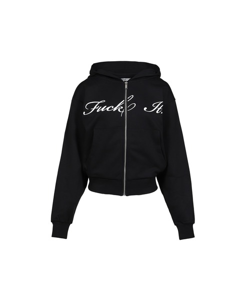 MARKGONG(マークゴン)の「FUCK IT ZIP HOODIE(パーカー・レディース・ブラック・SMALL/LARGE/MEDIUM)」の1枚目の写真