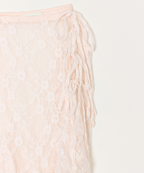 MINCO（ミンシオ）の「Frill Lace Wrap Skirt (Peach)（スカート・レディース・その他・FREE）」の2枚目の写真