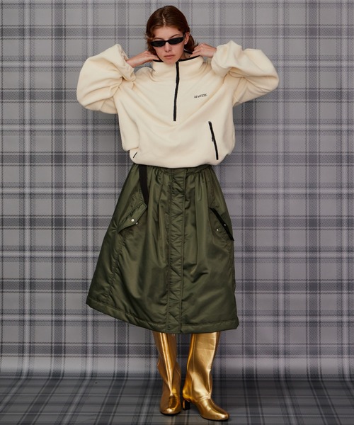MAISON SPECIAL(メゾンスペシャル)の「【2026Autumn PRE-ORDER】2WAY MA-1-Like Military Mini Dress/2WAYMA-1ライクミリタリーミニワンピース(ワンピース・レディース・カーキ/ブラック/マルチ・36/38)」の2枚目の写真