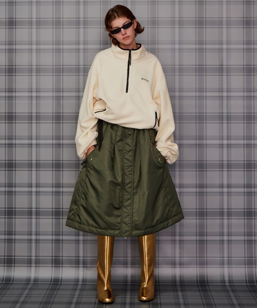 MAISON SPECIAL(メゾンスペシャル)の「【2026Autumn PRE-ORDER】2WAY MA-1-Like Military Mini Dress/2WAYMA-1ライクミリタリーミニワンピース(ワンピース・レディース・カーキ/ブラック/マルチ・36/38)」の4枚目の写真