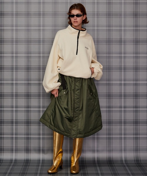 MAISON SPECIAL(メゾンスペシャル)の「【2026Autumn PRE-ORDER】2WAY MA-1-Like Military Mini Dress/2WAYMA-1ライクミリタリーミニワンピース(ワンピース・レディース・カーキ/ブラック/マルチ・36/38)」の5枚目の写真