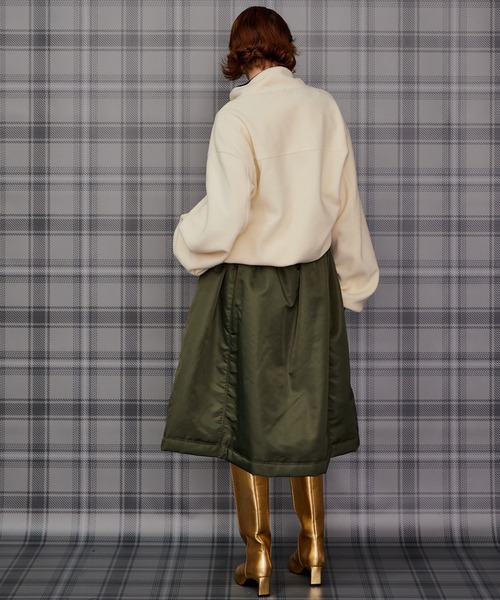 MAISON SPECIAL(メゾンスペシャル)の「【2026Autumn PRE-ORDER】2WAY MA-1-Like Military Mini Dress/2WAYMA-1ライクミリタリーミニワンピース(ワンピース・レディース・カーキ/ブラック/マルチ・36/38)」の6枚目の写真