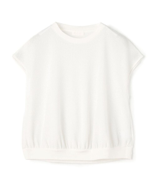 BALLSEY(ボールジィ)の「ワッフルジャージーコンビ フレンチスリーブプルオーバー(Tシャツ/カットソー・レディース・ホワイト/ボルドー/ブラック・S)」の2枚目の写真